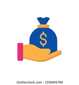 capital icon. payment icon flat design