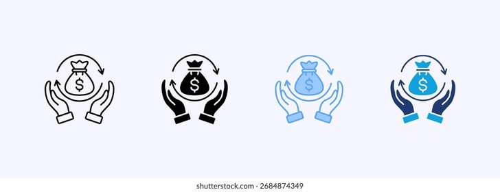 Capital Icon Set Multiple Style Collection
