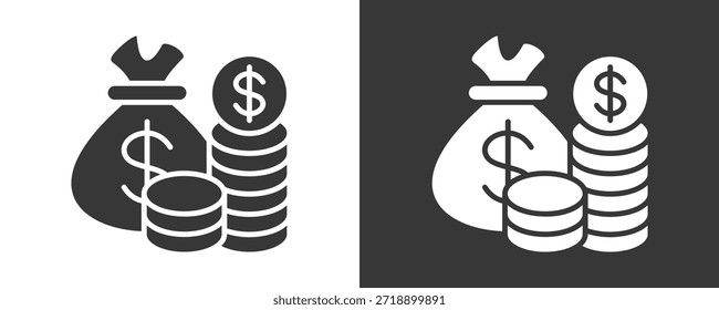 Colección De Vector Del Conjunto Del Icono De La Capital Aislada En Blanco Y Negro