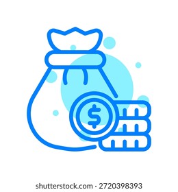 Icono de capital en Ilustración vectorial de forma