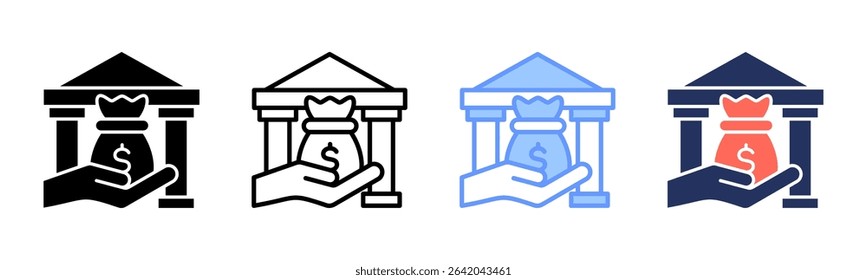 Capital icon sheet multiple style collection