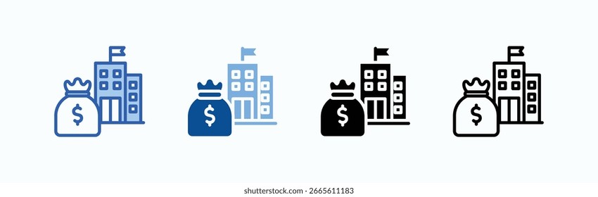 Vector aislado de Colección de estilo múltiple de hoja de ícono mayúscula