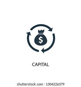 capital icon. Simple element illustration. capital concept symbol design. Can be used for web and mobile.