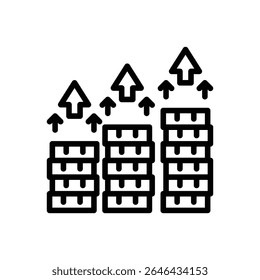 capital icon vector with line style
