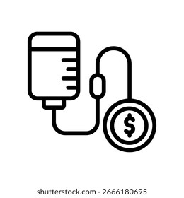 Capital Infusion Icon Outline Vector Illustration