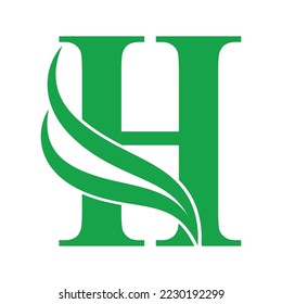 Capital Initial letter H logo with wings symbol. Wings design element, initial Letter H logo Icon, Initial Logo Template