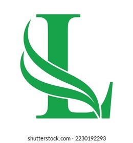 Capital Initial letter L logo with wings symbol. Wings design element, initial Letter L logo Icon, Initial Logo Template