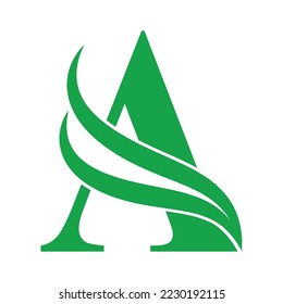 Capital Initial letter A logo with wings symbol. Wings design element, initial Letter A logo Icon, Initial Logo Template