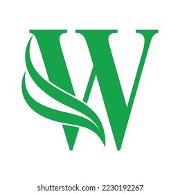 Capital Initial letter W logo with wings symbol. Wings design element, initial Letter W logo Icon, Initial Logo Template
