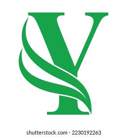 Capital Initial Letter Y Logo mit Flügelsymbol. Wings-Design-Element, Anfangsbuchstabe Y-Logo-Symbol, Vorlage für das erste Logo