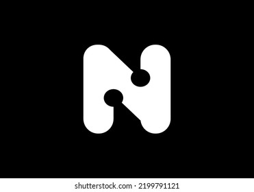 Capital initial logo sign symbol letter N