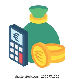 Capital isometric 3D. use for modern concept, print, UI, UX kit, web and app development. Vector EPS 10, related to education, business, finance, investment.
