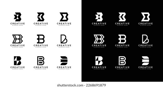 Capital letter B. modern set for monogram, logo, emblem, initial.