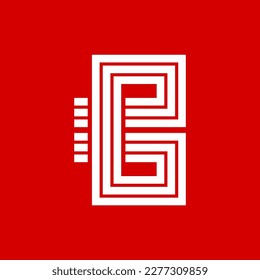 Letra mayúscula B. conjunto moderno para monograma, logotipo, emblema, iniciales. Fabricado con rayas blancas