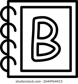 Capital Letter B Vector Icon