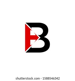 Kapitalbrief B. mit weißem Hintergrund. Vorlagen für Symbole, Logo-Design und Monogramme. - Vektorillustration