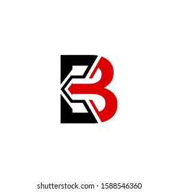 Capital letter B. with a white background. Templates for symbols, logo design, and monograms. - Vector
