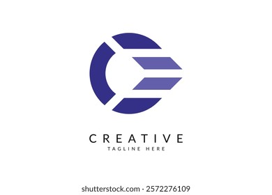 Capital letter C logo design vector.