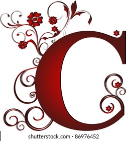 capital letter C red