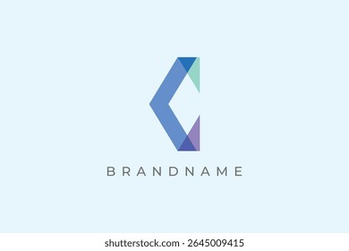 Capital letter C tech logo design vector template.