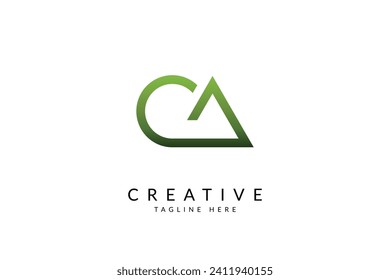 Capital letter CA logo vector icon