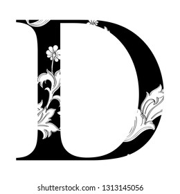 Capital Letter D Capital Letter Flourish Stock Vector (Royalty Free ...