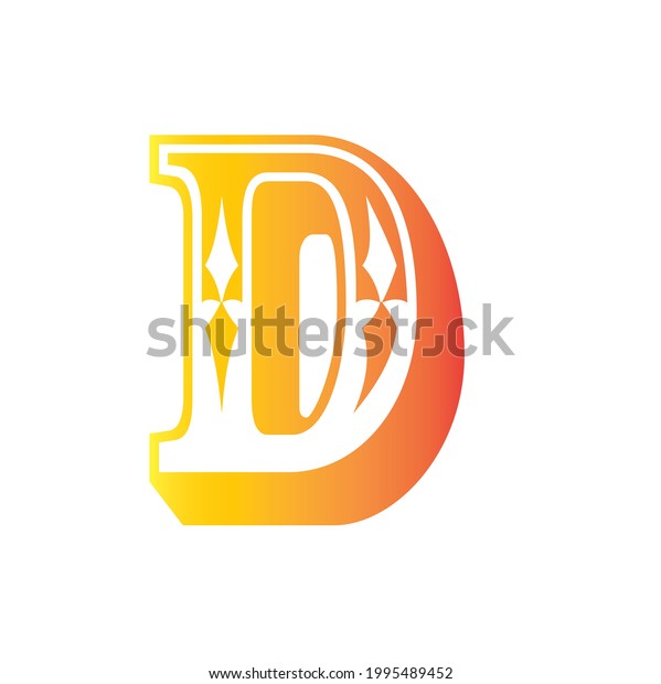 Capital Letter D Logo Image Vector Stock Vector (Royalty Free ...