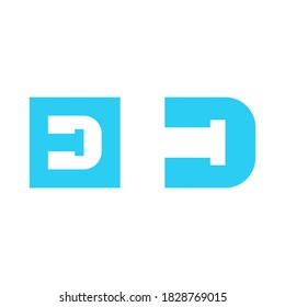 capital letter d logo in a square shape for pipe and supply company