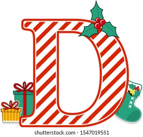 Capital Letter D Red White Candy Stock Vector (Royalty Free) 1547019551 ...