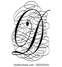 Capital letter D - vector