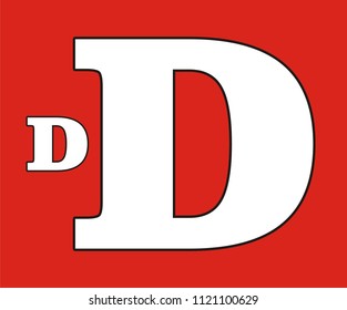 CAPITAL LETTER D VECTOR ICON 