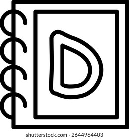 Capital Letter D Vector Icon