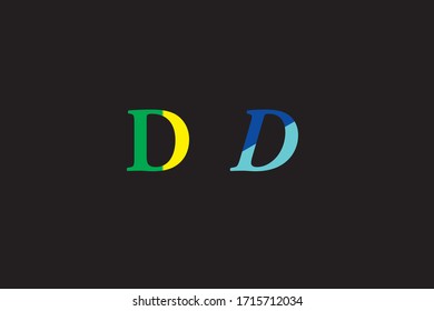 Capital letter D vector image