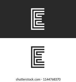 Capital Letter E Logo Monogram Identity Stock Vector (Royalty Free ...