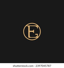 Capital Letter E logo monogram identity shape for business typography design element,
