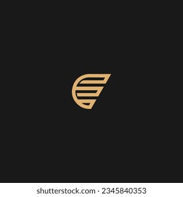 Letra mayúscula E monograma mínimo de logotipo, marca de identidad forma simple para elemento de diseño de negocio
