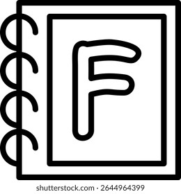 Capital Letter F Vector Icon