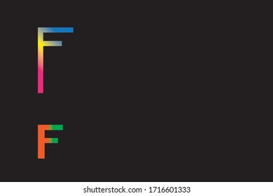 Capital letter F vector image