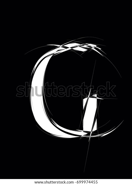 Capital Letter G Large Letter Bristly Stock Vector Royalty Free 