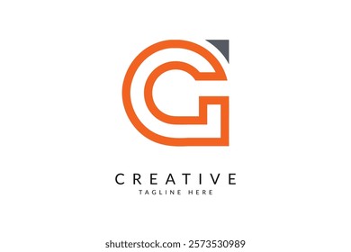 Capital letter G logo design vector illustration.