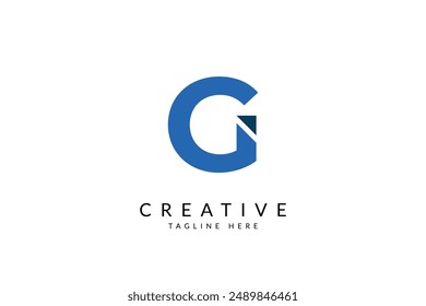 Capital letter G logo vector icon illustration.