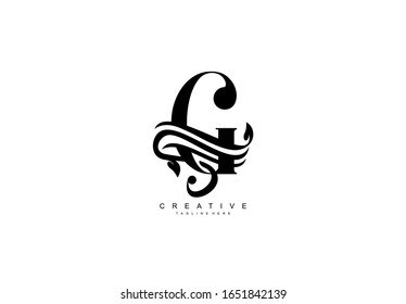 capital letter G monogram logo flourishes logotype