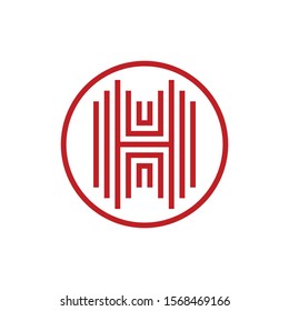 Capital Letter H with construction, building aspect, corporate initial H monogram logo template .vector