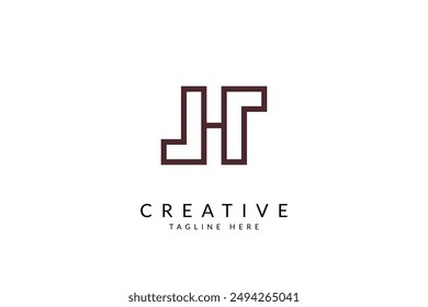 Capital letter H with home logo and icon. real estate logo.