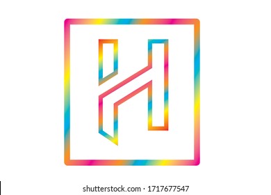 Capital letter H vector image