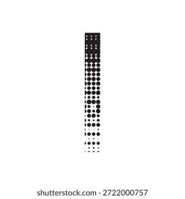 Letra mayúscula I Ilustración vectorial de patrón de punto de semitono - Letra moderna creativa inicial en estilo de arte Pop retro