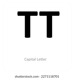 capital letter and letter icon concept