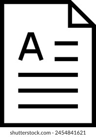 capital letter icon. Thin linear style design isolated on white background