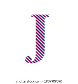 Capital Letter J Letter Purple Embroidered Stock Vector (Royalty Free ...