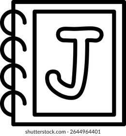 Capital Letter J Vector Icon